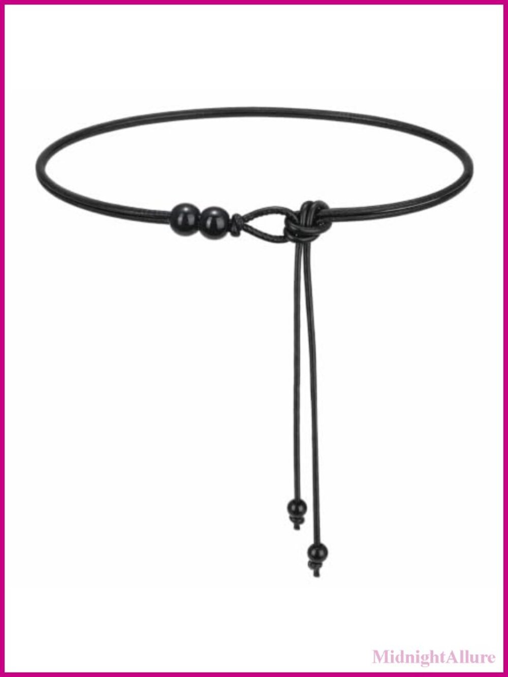 Knotted Skinny PU Leather Waist Belt Thin Rope Tie for Dresses